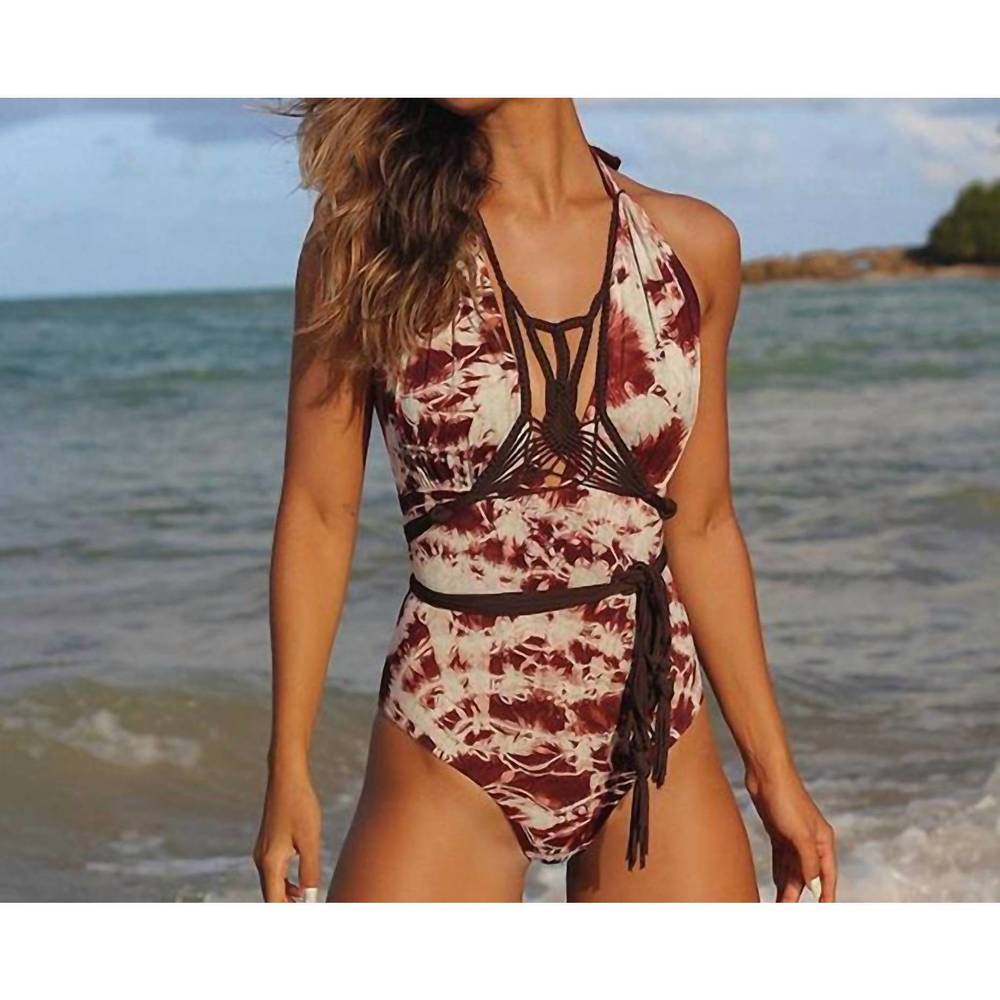 NEW CHARMOSA camille reversible one piece in hand dyed - tiger